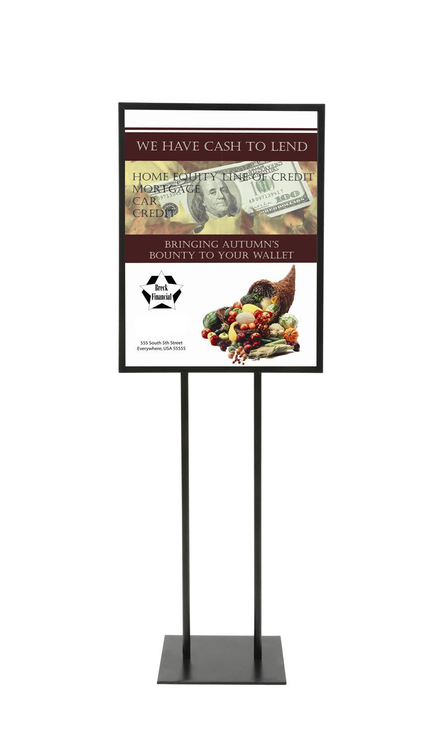 22X28″ Poster Stand Sturdy Metal Construction with Powder-Coated Finish