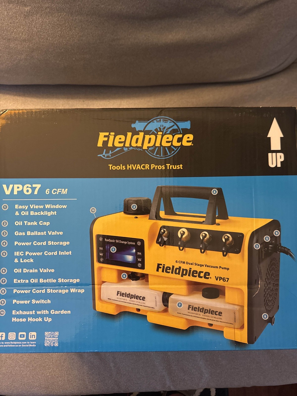 NEW Fieldpiece Model VP67 Vacuum Pump