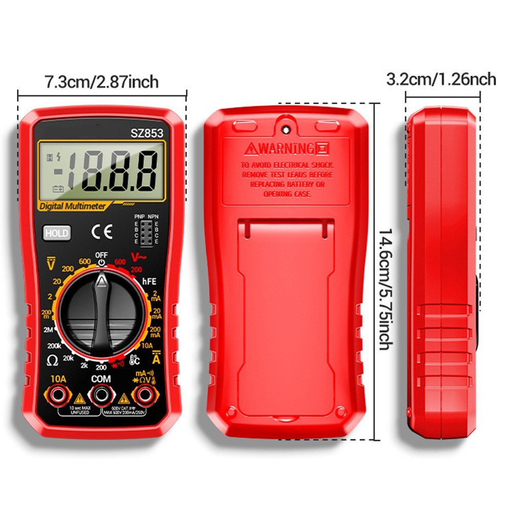 SZ853 1999 Count Multimeter with Data Hold Function for Stable Reading Capture