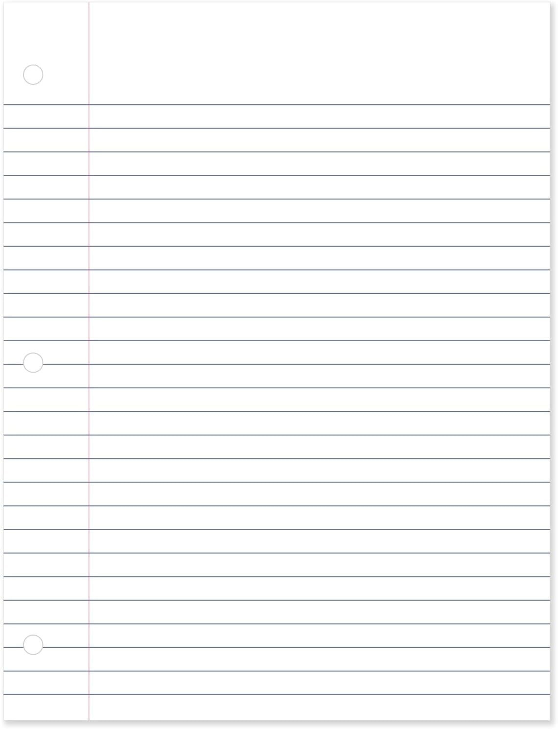 Loose Leaf Paper, Wide Ruled Filler Notebook Paper, 8″ x 10-1/2″, 200 Sheets,…