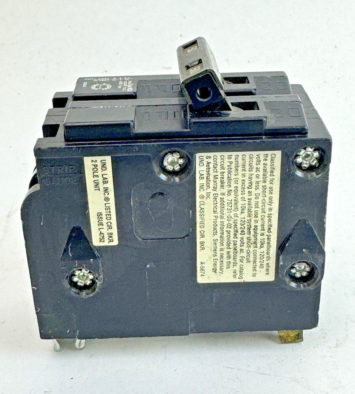 MURRAY – MQ250 – COMMON TRIP CIRCUIT BREAKER – 50A, 2 POLE, 240 VAC, MQ-250