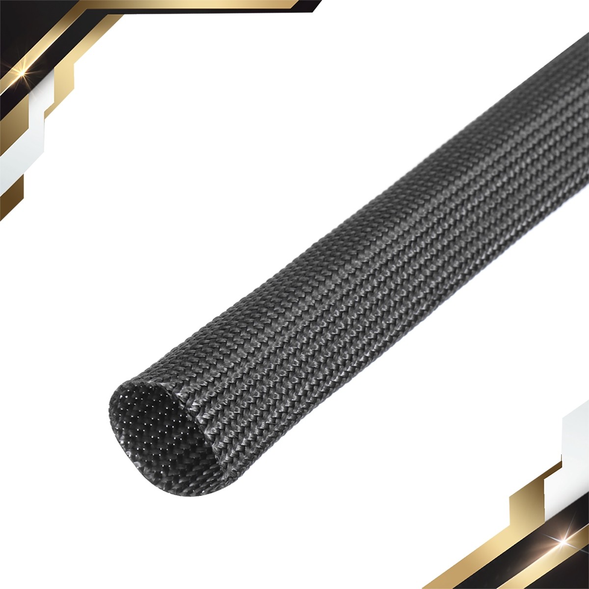 Insulation Cable Protector 3.3 Ft-10mm High TEMP Fiberglass Sleeve Black