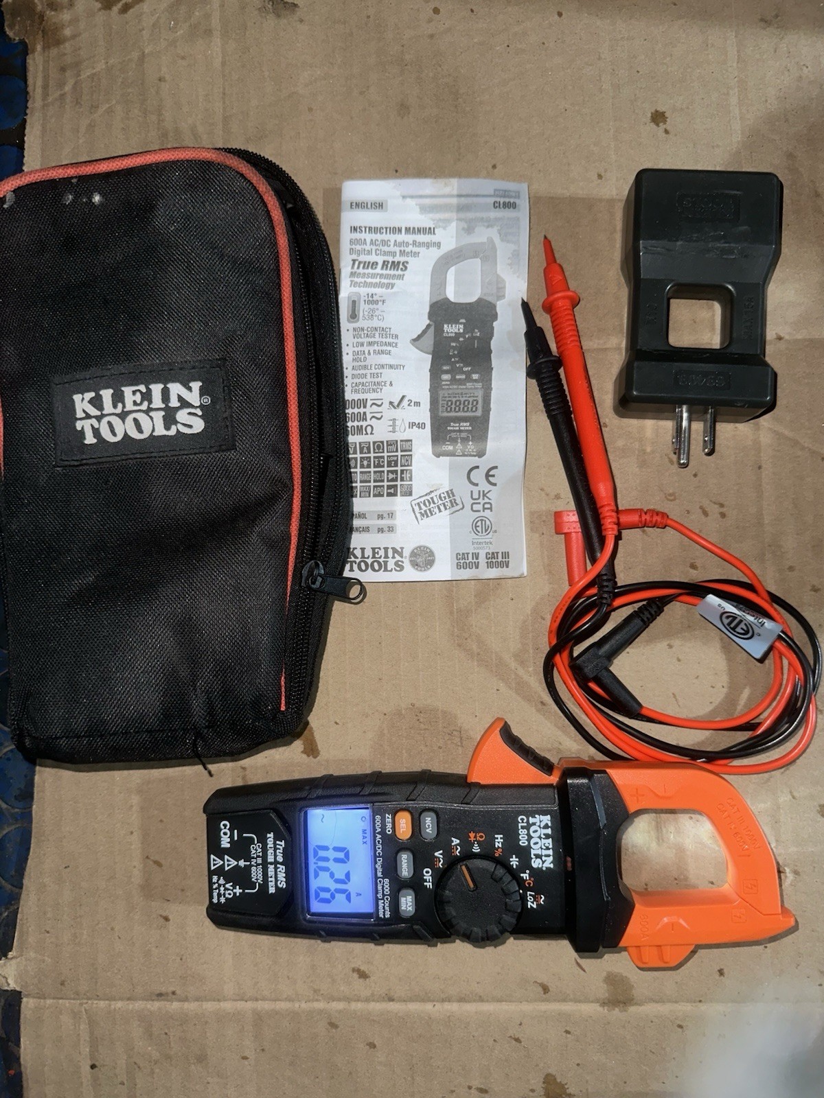 Klein Tools CL800 AC/DC True RMS Auto-Ranging Digital Clamp Meter