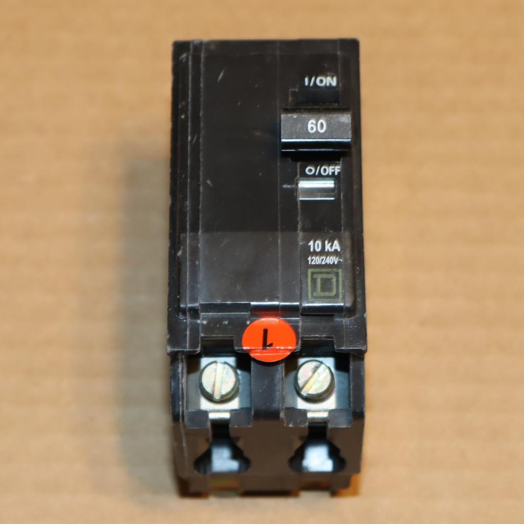 One Square D QO260 2 Pole 60 Amp Breaker #OG1