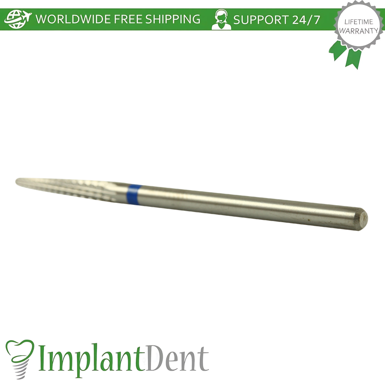 Dental Spiral Cut Standard Carbide Ø2.3mm x 14.5mm Bur 5001201 Dentistry Tool
