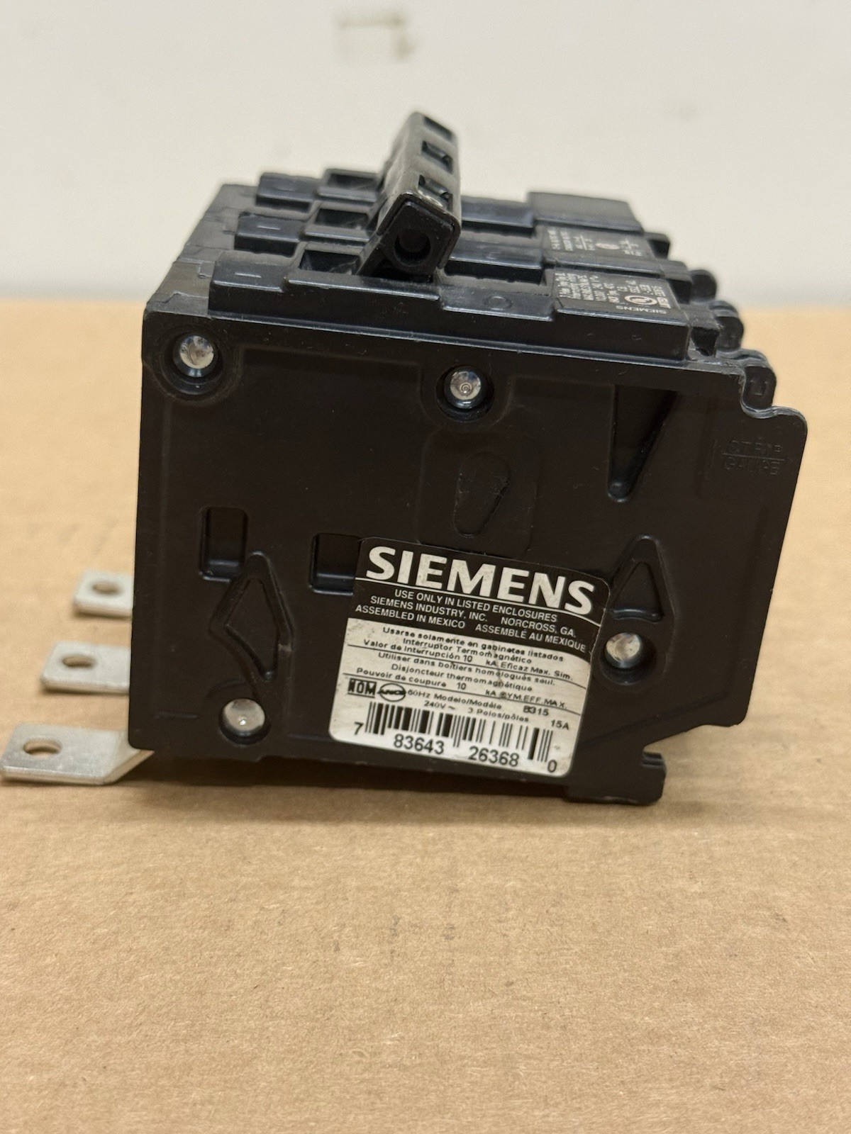 Siemens B315 3 Pole Main Breaker *USED*