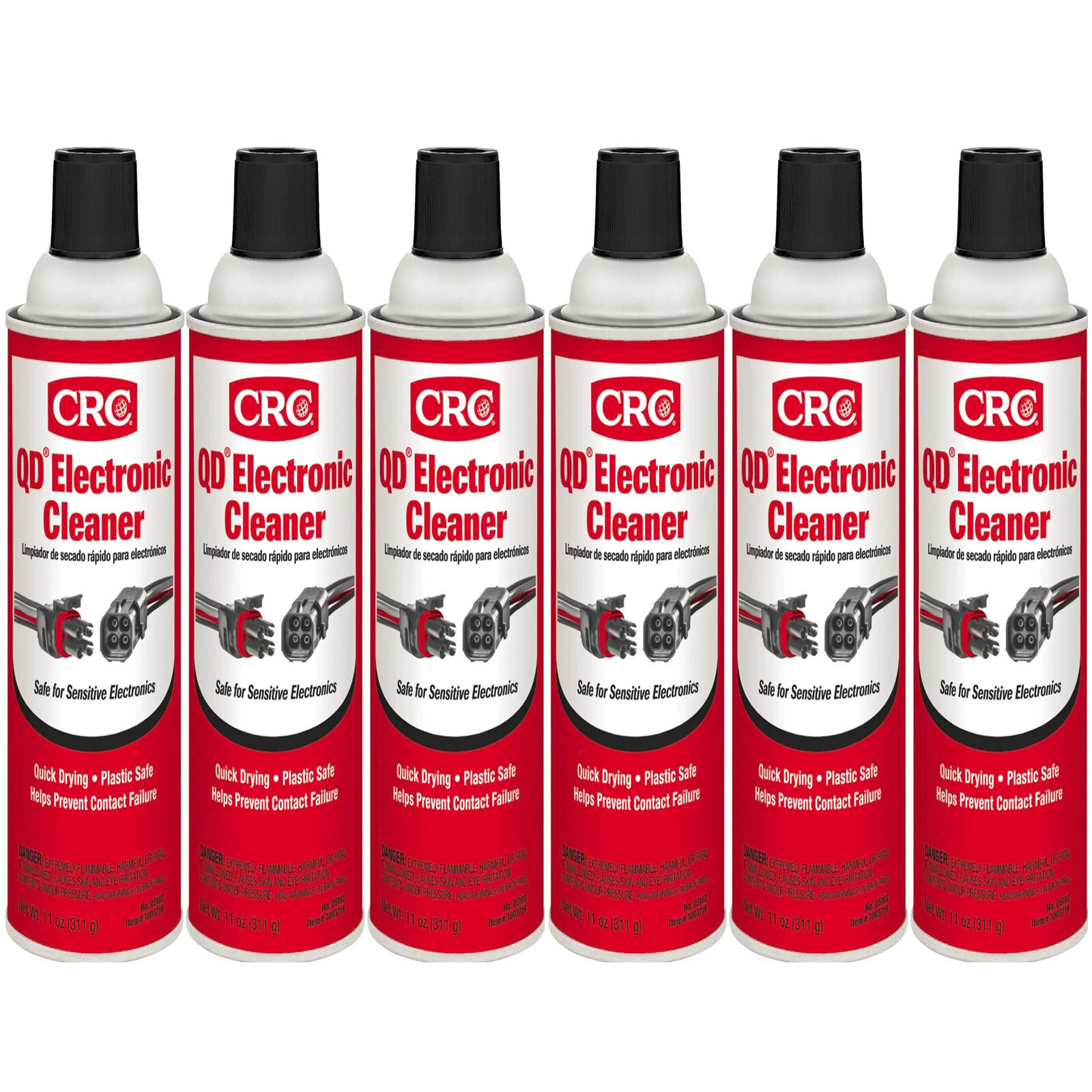 CRC 05103 QD Electronic Quick Drying Formula Contact Cleaner 11 Oz. Pack of 6