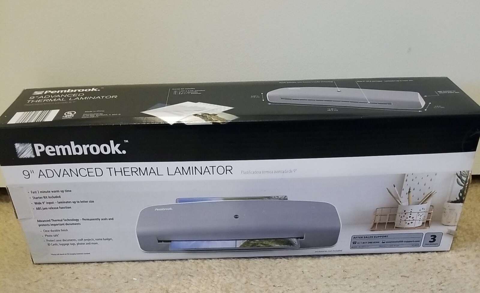 Pembrook 9″ Advanced Thermal Laminator Starter Kit Included