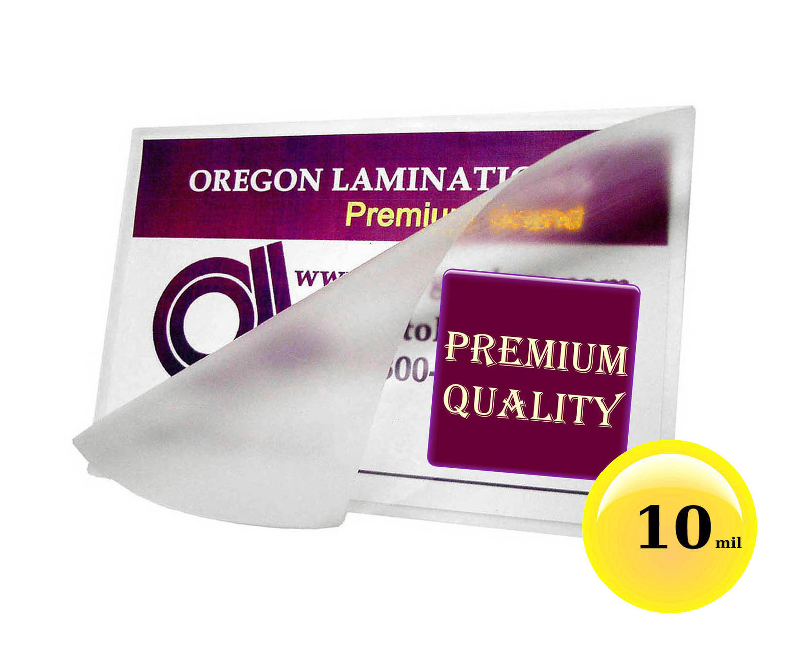 10 Mil School ID Cards Hot Laminating Pouches 2-1/2 x 3-5/8 (100/pack) Clear