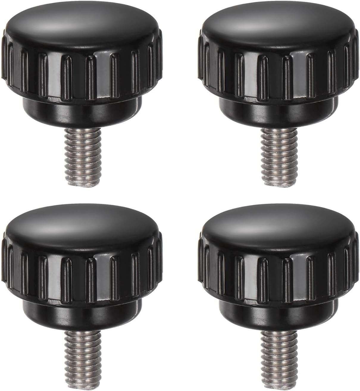 4Pcs Knurled Clamping Knobs M6 X 12Mm Metric 304 Stainless Steel Male Thread Thu