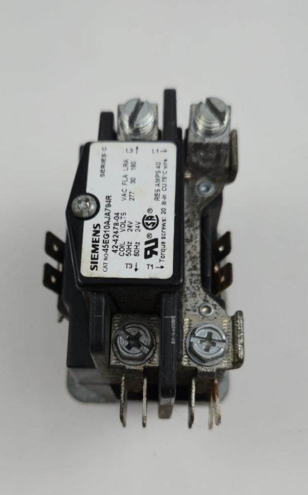 Rheem Siemens Contactor 42-42478-04 45EG10AJA794 30 FLA 40 RES 240 VAC 24 V Coil