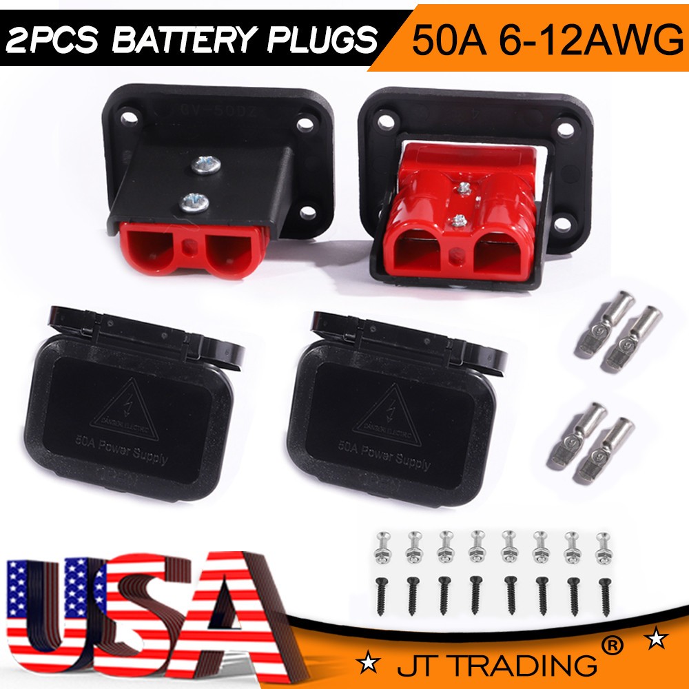 175A/50A Battery Quick Connect Wire Harness Plug Disconnect Winch Connector Kit