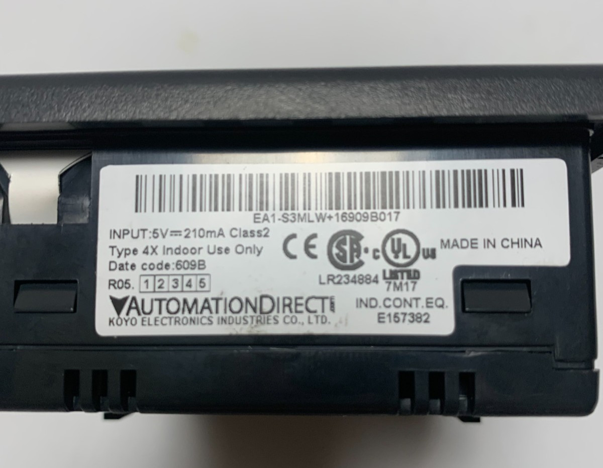 Automation Direct EA1-S3MLW Touch screen Operator Interface