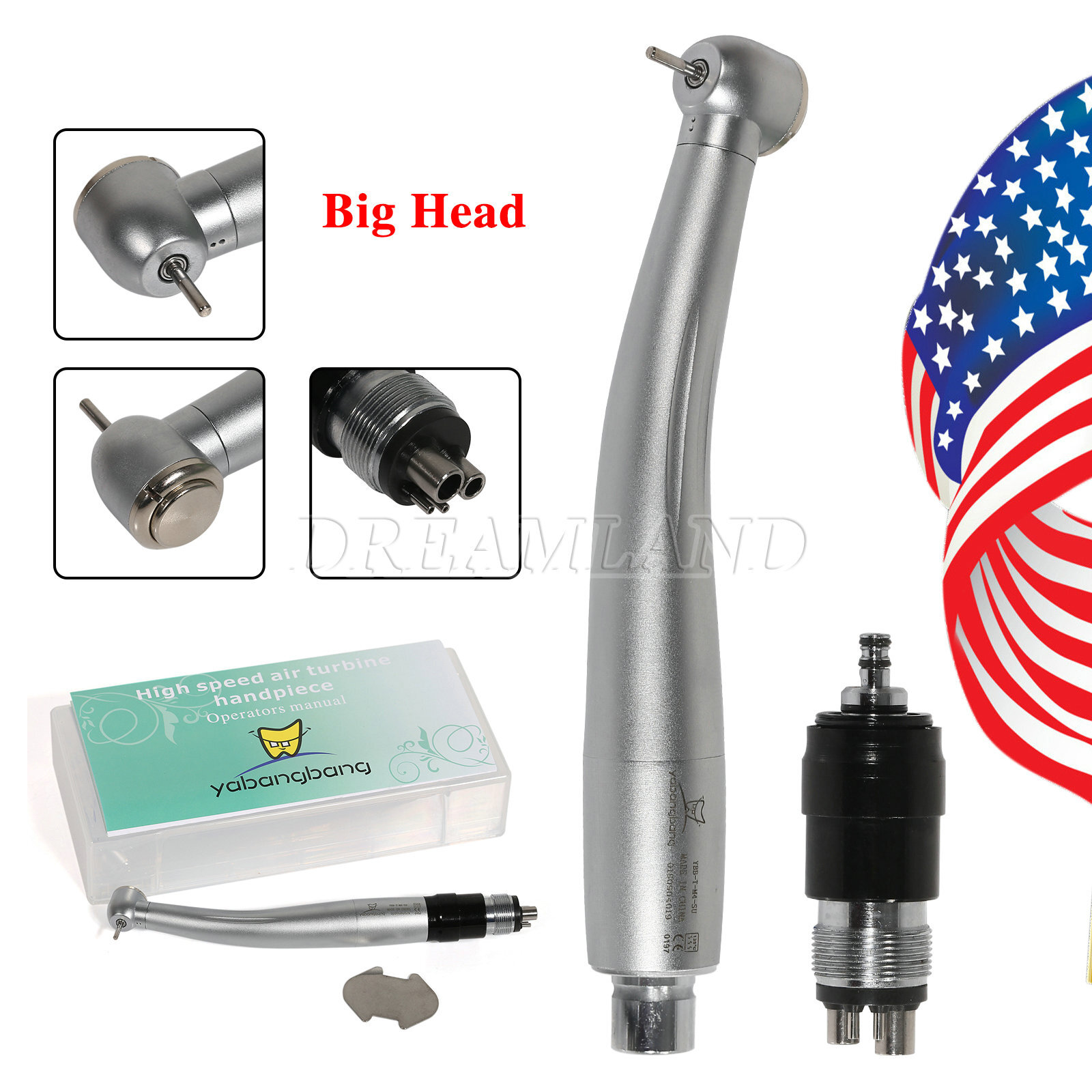 1-5 NSK Style Dental High fast Speed turbine Handpiece with 4 holes Coupler YDNK