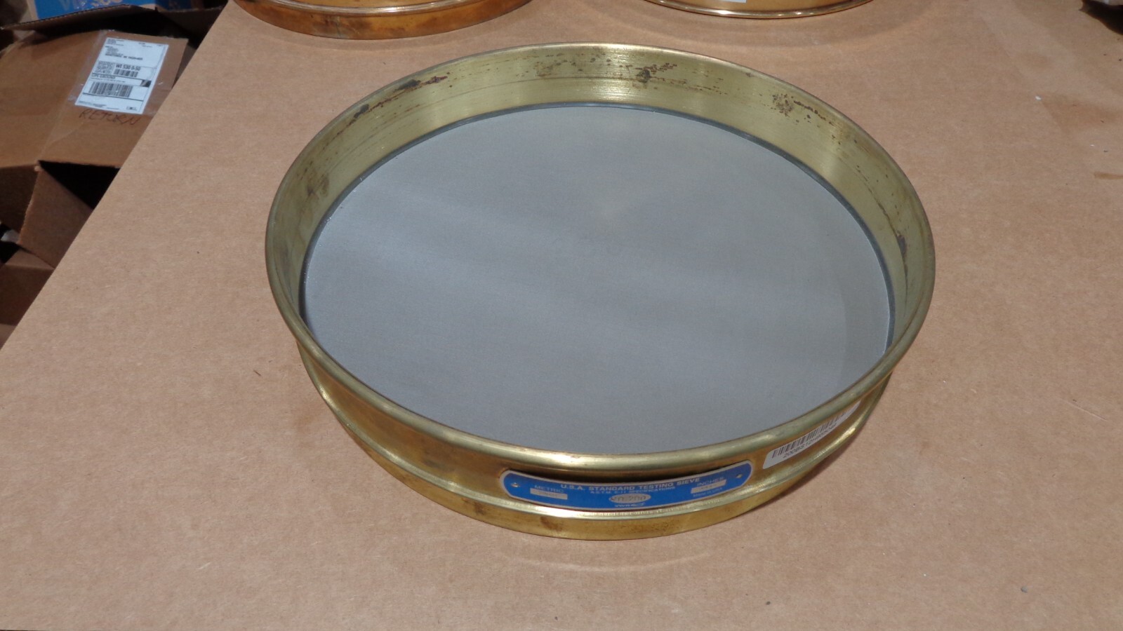 Test Sieve VWR # 200 / 75um USA Standard Sieve Half Height Brass/Stainless 12″