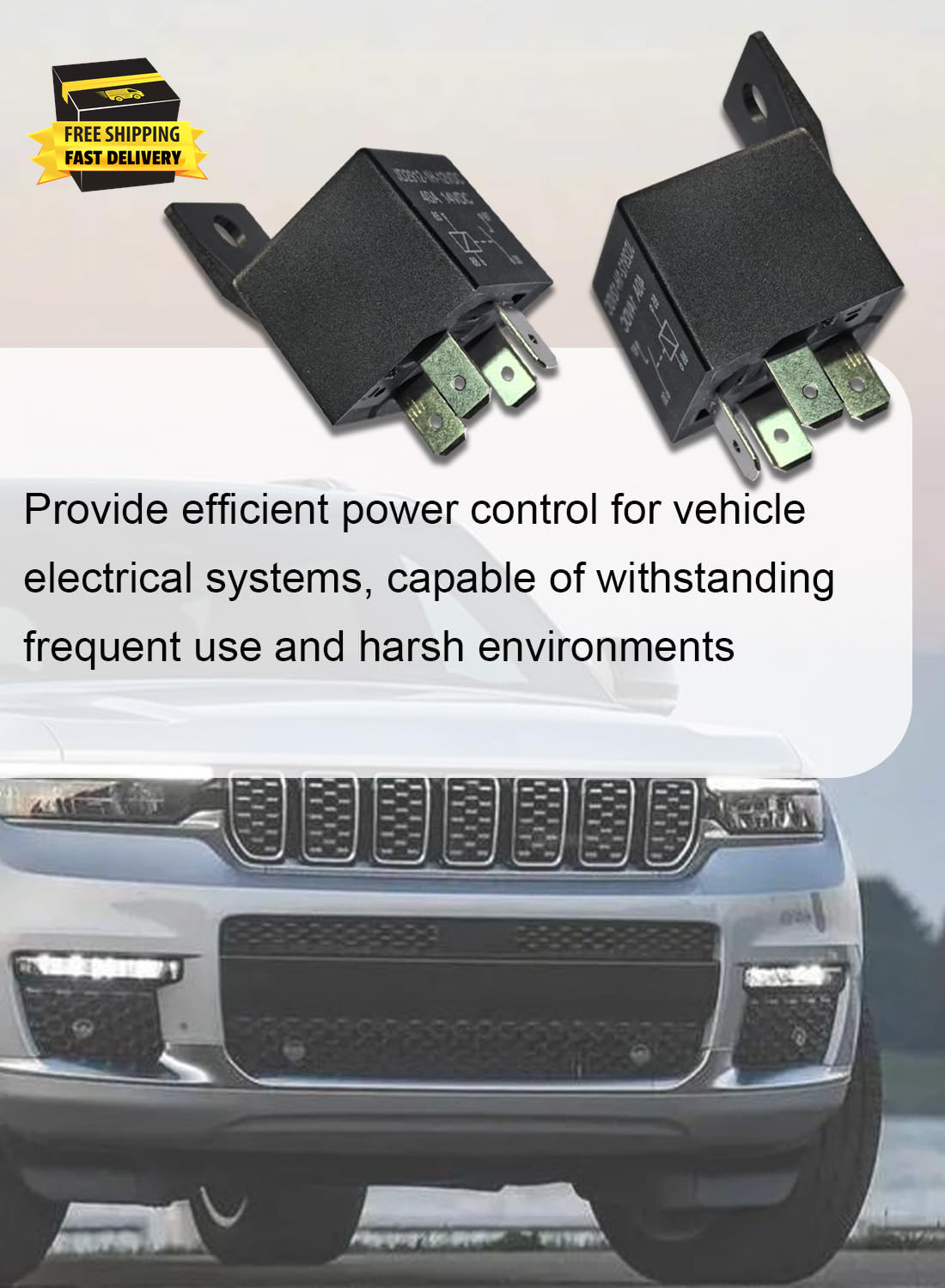 4 Pack Car Relays 12V 40A, 4 Pin Relay Switches Starters Multi-Purpose for Autom
