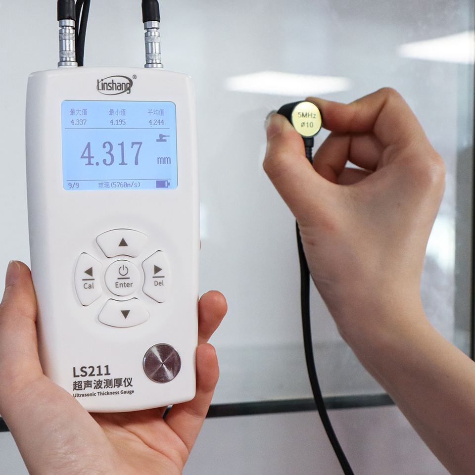 Ultrasonic Thickness Gauge Tester Meter 0.8-600mm for Metal Plastic Glass Steel