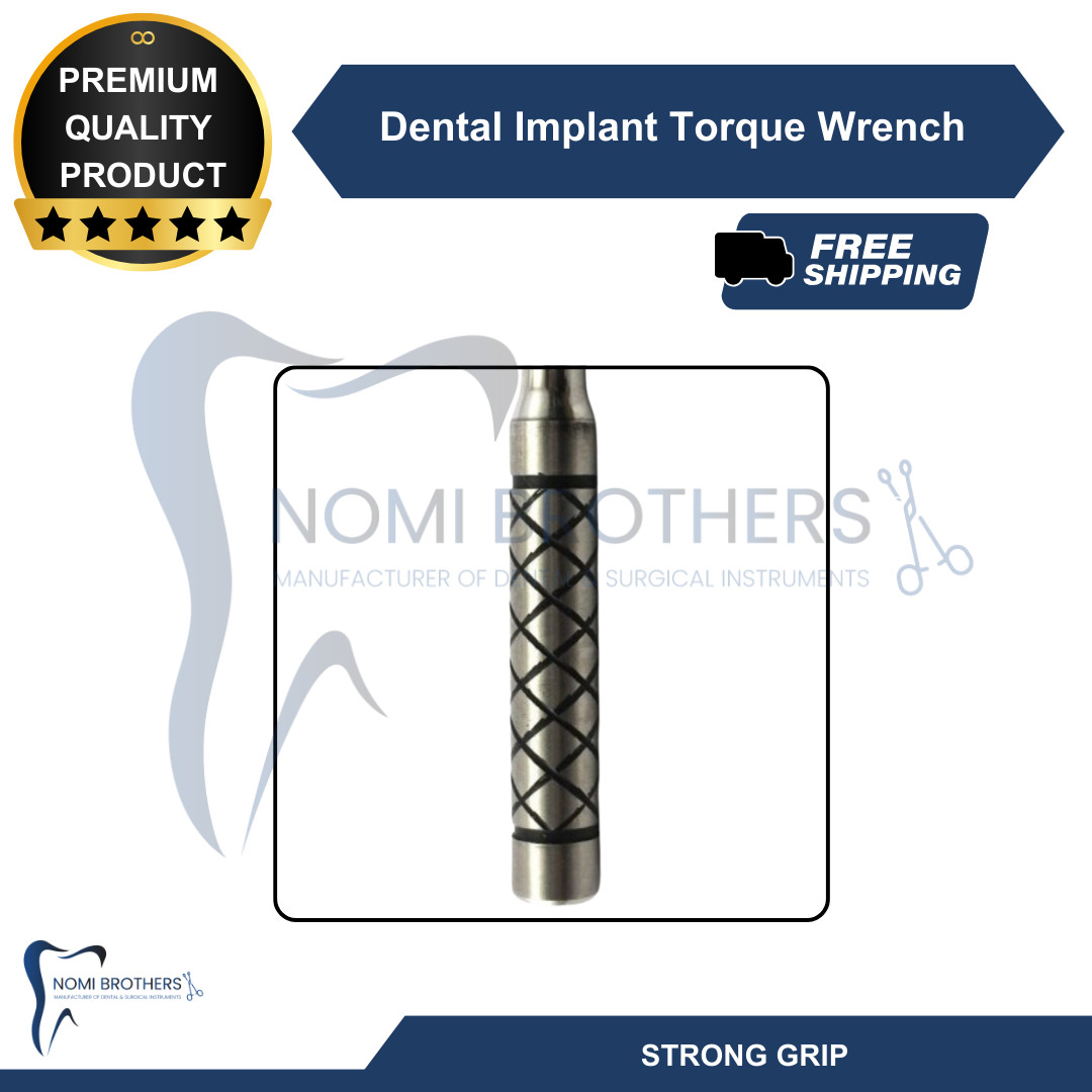 Dental Implant Torque Wrench Ratchet 10-45 Ncm 6.35mm Hex 4.0mm Square CE
