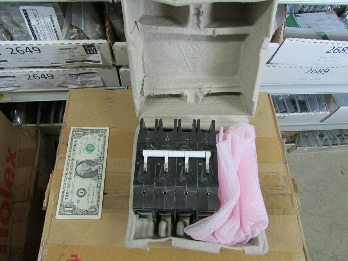 Airpax Sensata 60A 4-Pole Circuit Breakers 229-4-36991-7 Magnetic Trip Hydraulic