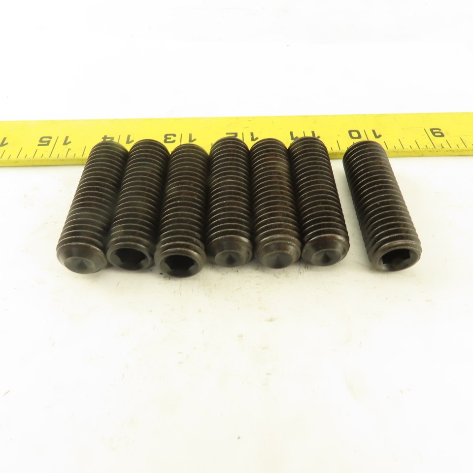 5/8″-11 x 2″ Cup Point Socket Head Set Screw Lot Of 7