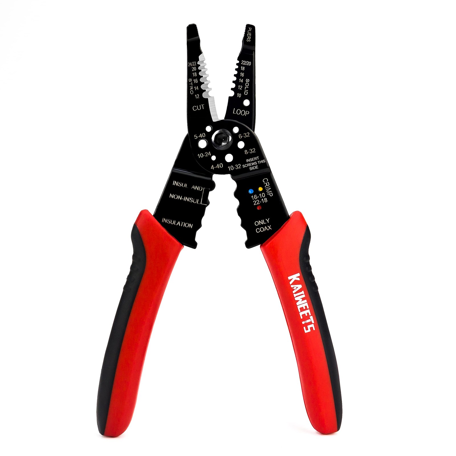 KAIWEETS Wire Stripper 10-22 AWG Splicer Cable Red and Black