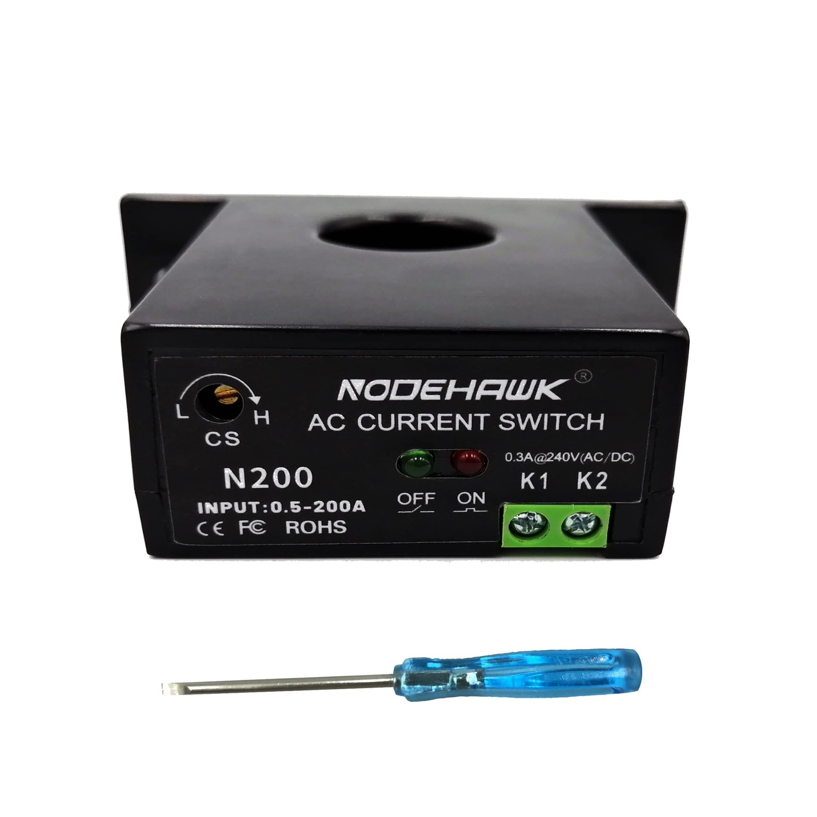 Current Sensing Relay AC Current Sensing Switch 0-200A Normally Closed Curren…