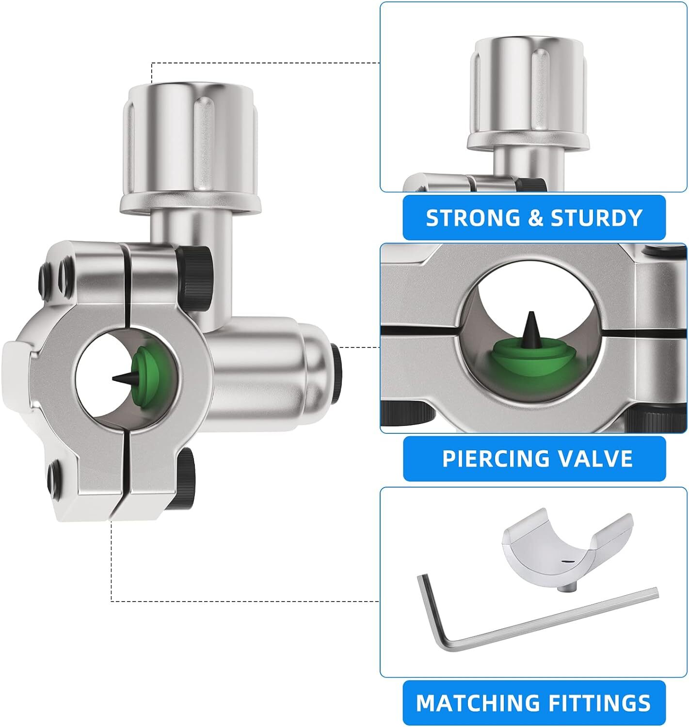 BPV31 Bullet Piercing Valve for A/C Refrigeration Lines. 5/16 – 3/8 – 1/4 in. In