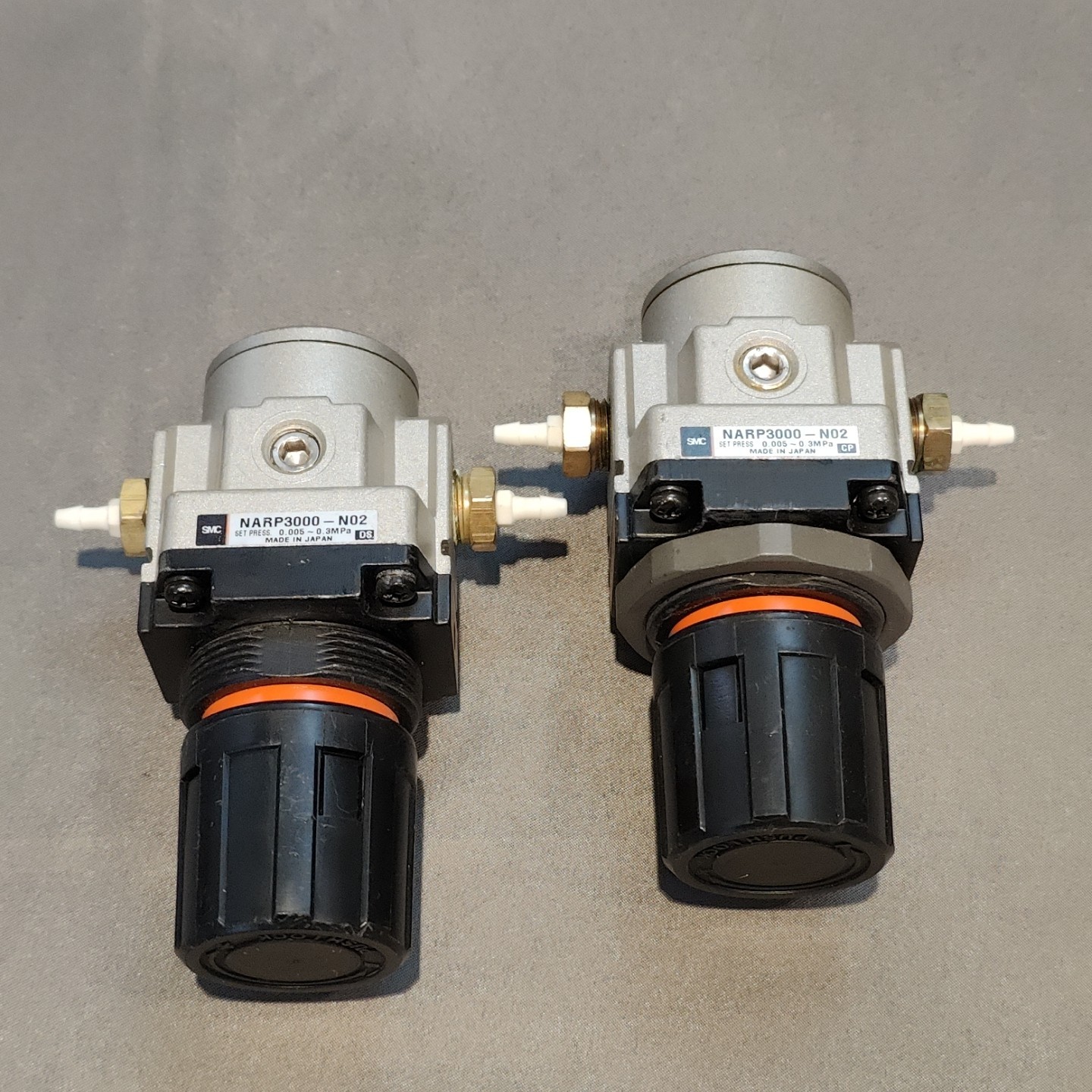 2pc SMC NARP3000-N02 Precision Regulator, 0.005-0.3 MPa Set Pressure, 1/4″ NPT