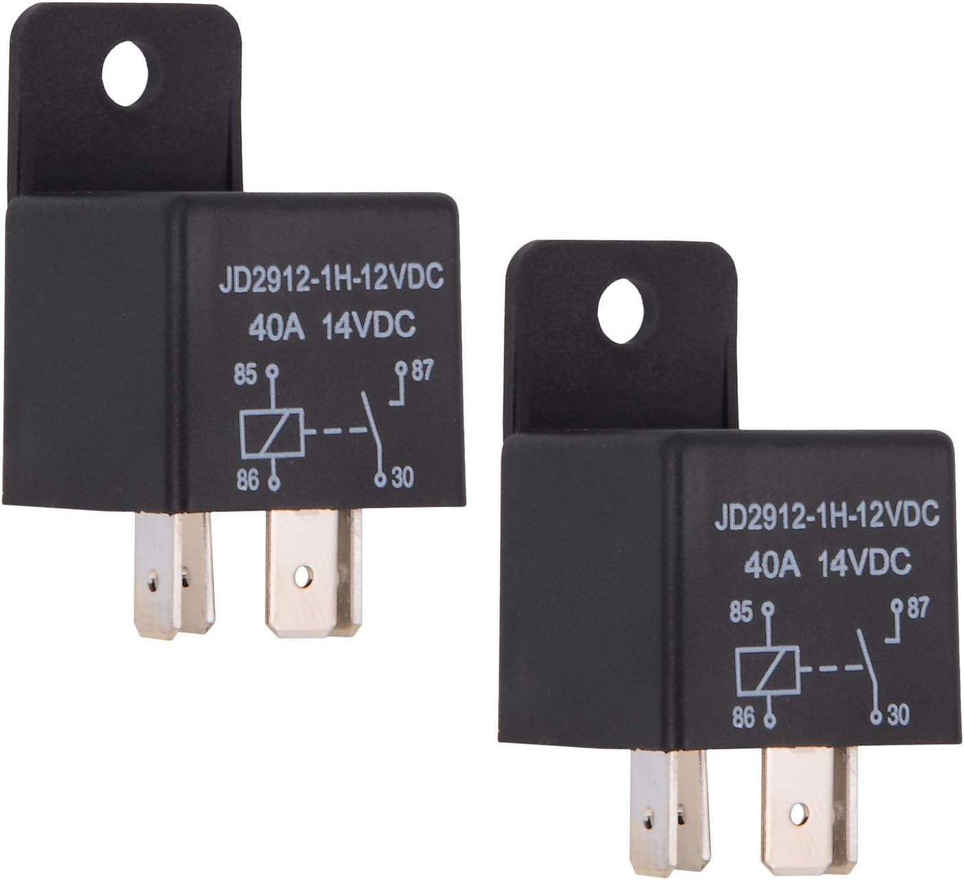 Compact 4-Pin SPST Relay 12V 40A – Ideal for Your Vehicle, 2 Relays Included