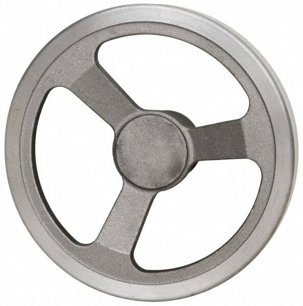 Jergens 3 Spoke Offset Handwheel, 8″ Diameter 2″ Hub, Unfinished Aluminum Alloy