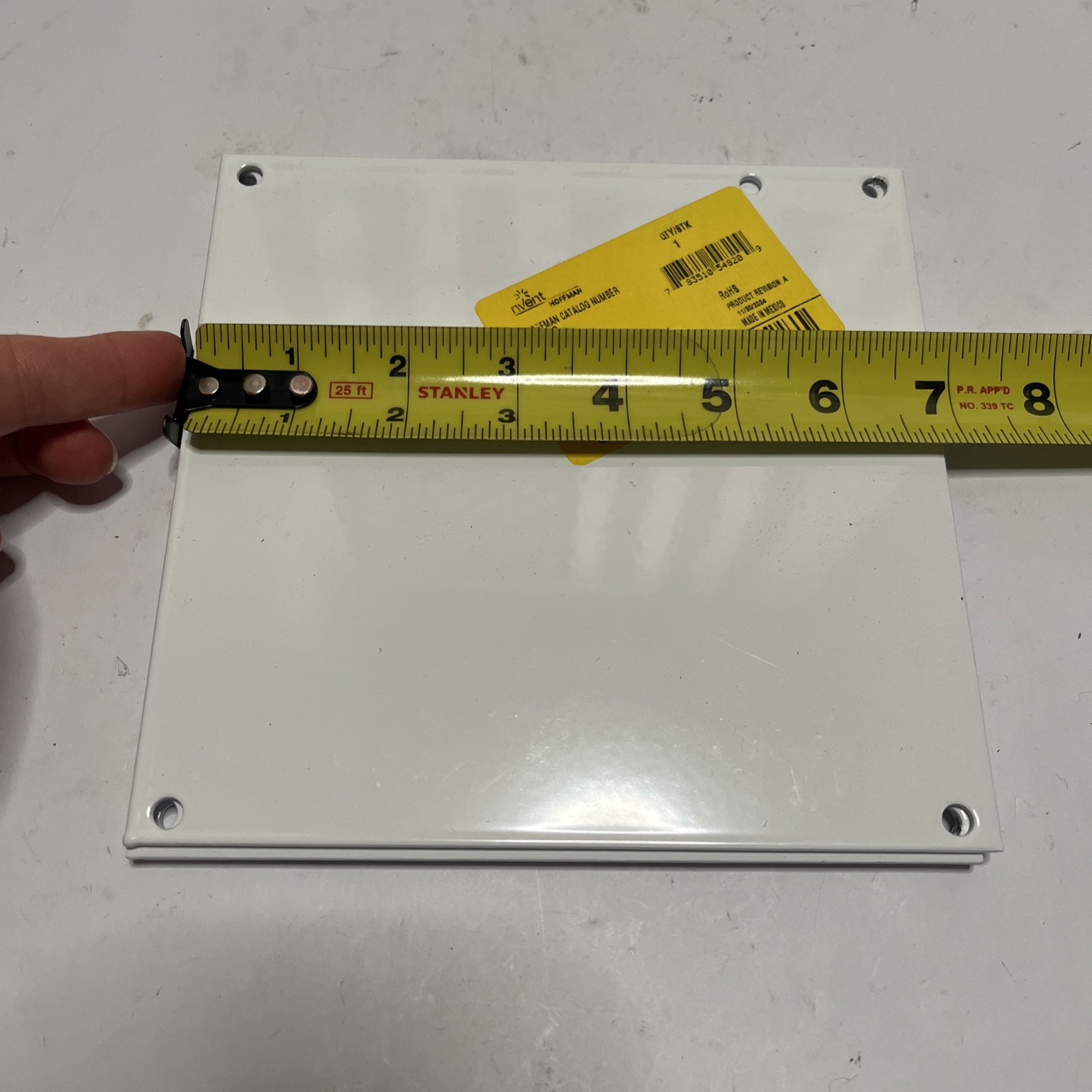 Lot of 4 nVent Hoffman Interior Panel Cover 8″ x 8″ White For Junction Box A8P8