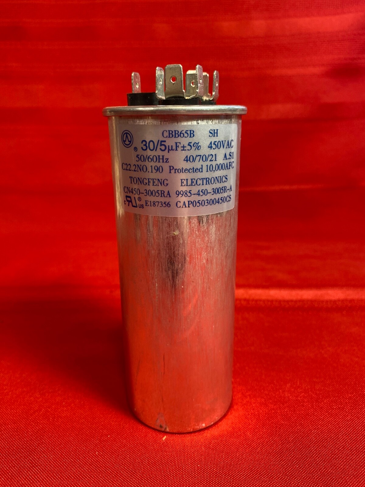GENUINE OEM AMANA PTAC Dual Run Start Capacitor 30/5uF Pn CAP050300450CS 450 VAC