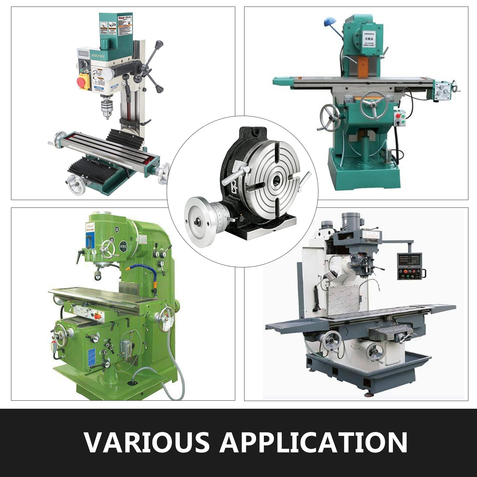 VEVOR HV8 Rotary Table – Horizontal/Vertical, 3MT for Milling & Drilling