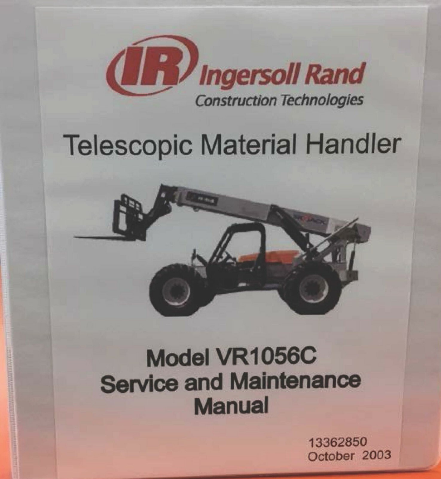 Ingersoll Rand Telehandler VR1056C Service Manual – 13362850