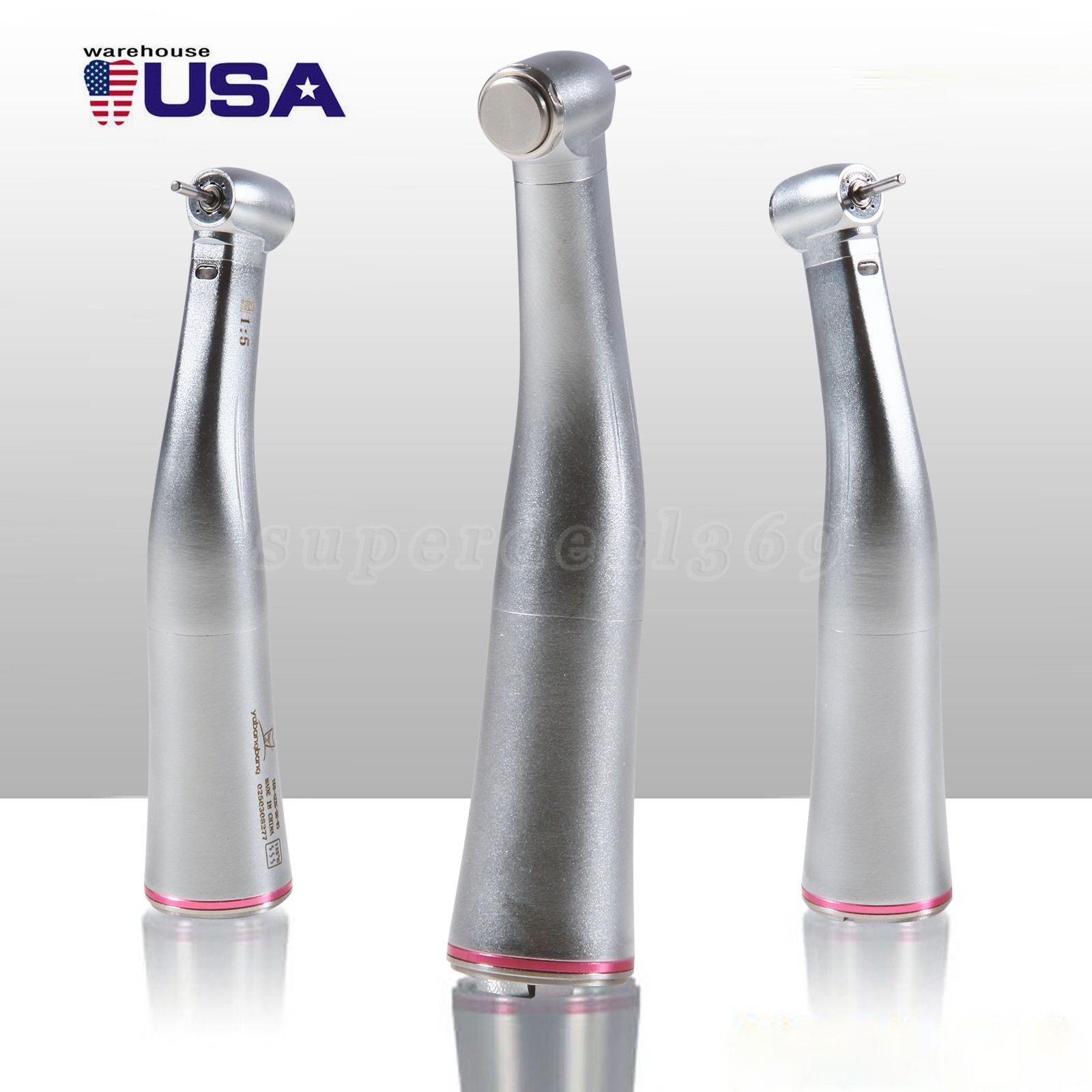 Yabangbang Dental Electric Handpiece 1:5 Contra Angle LED Optic High Speed 1-10