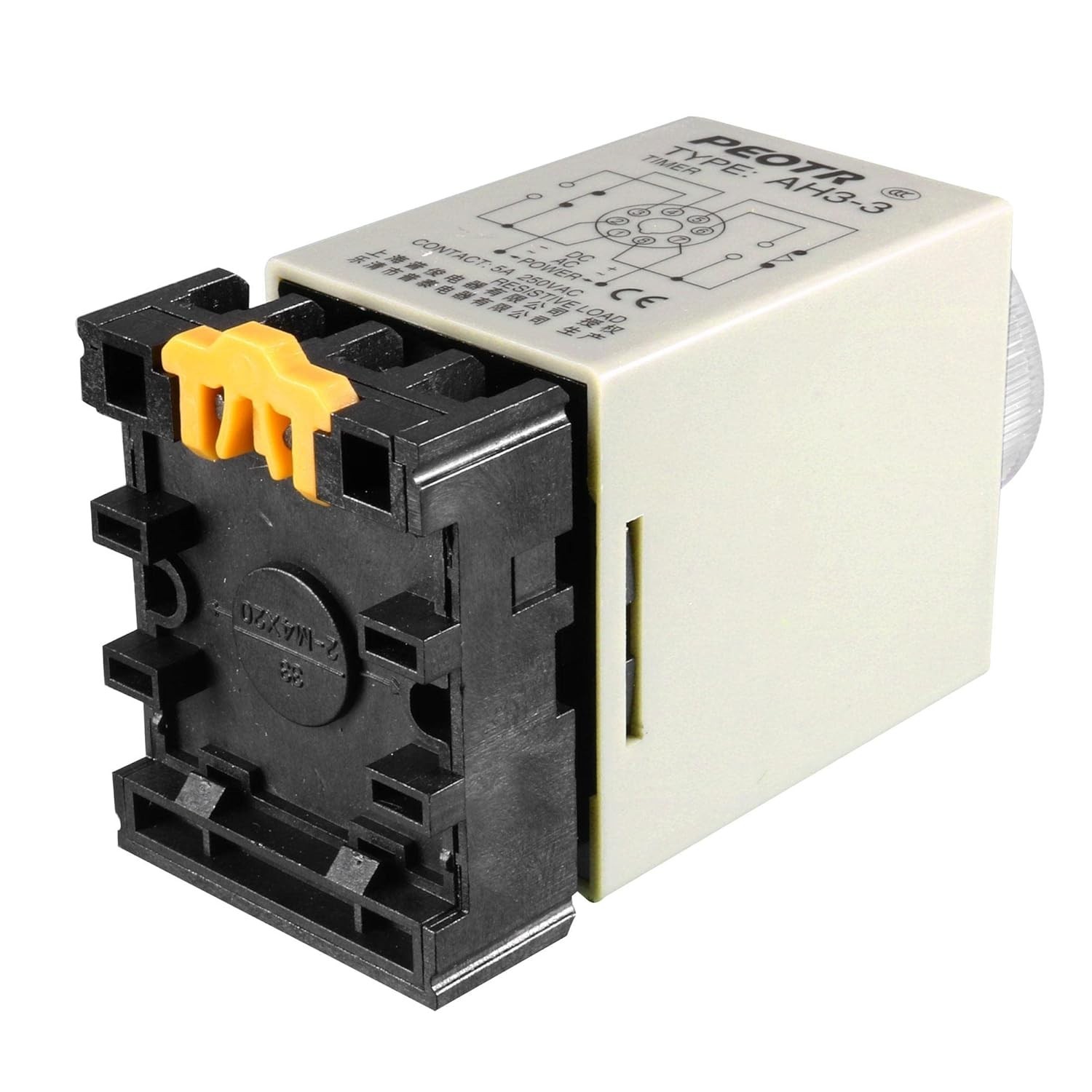 110V Power On Delay Timer Relay 0-60 Min Adjustable Industrial Automation