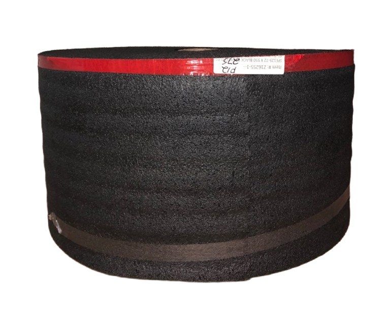 1/8 Black PE Foam, 24″ X 175′