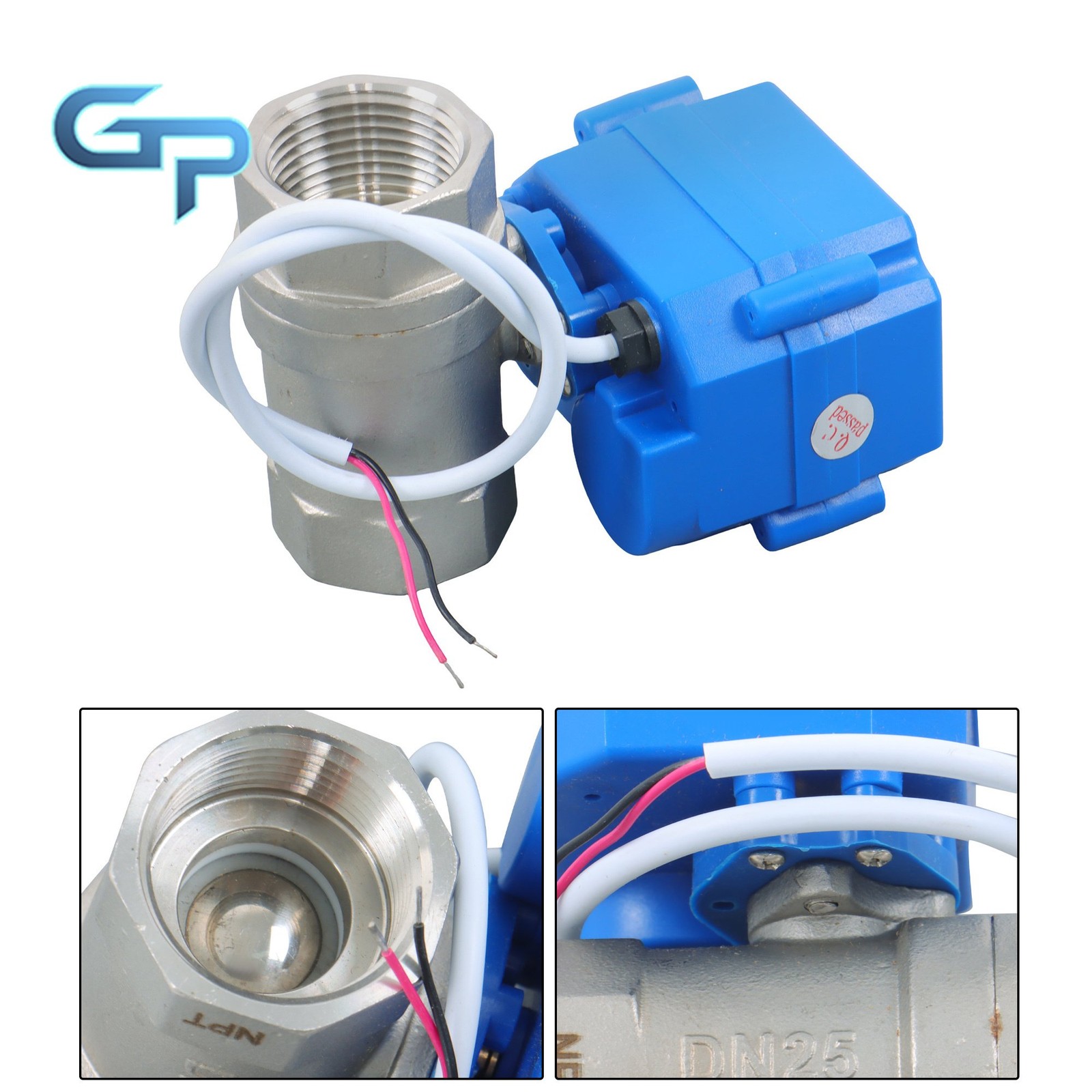 Auto Return Motorized Ball Valve 3/4″ Full Port 9-24V AC/DC