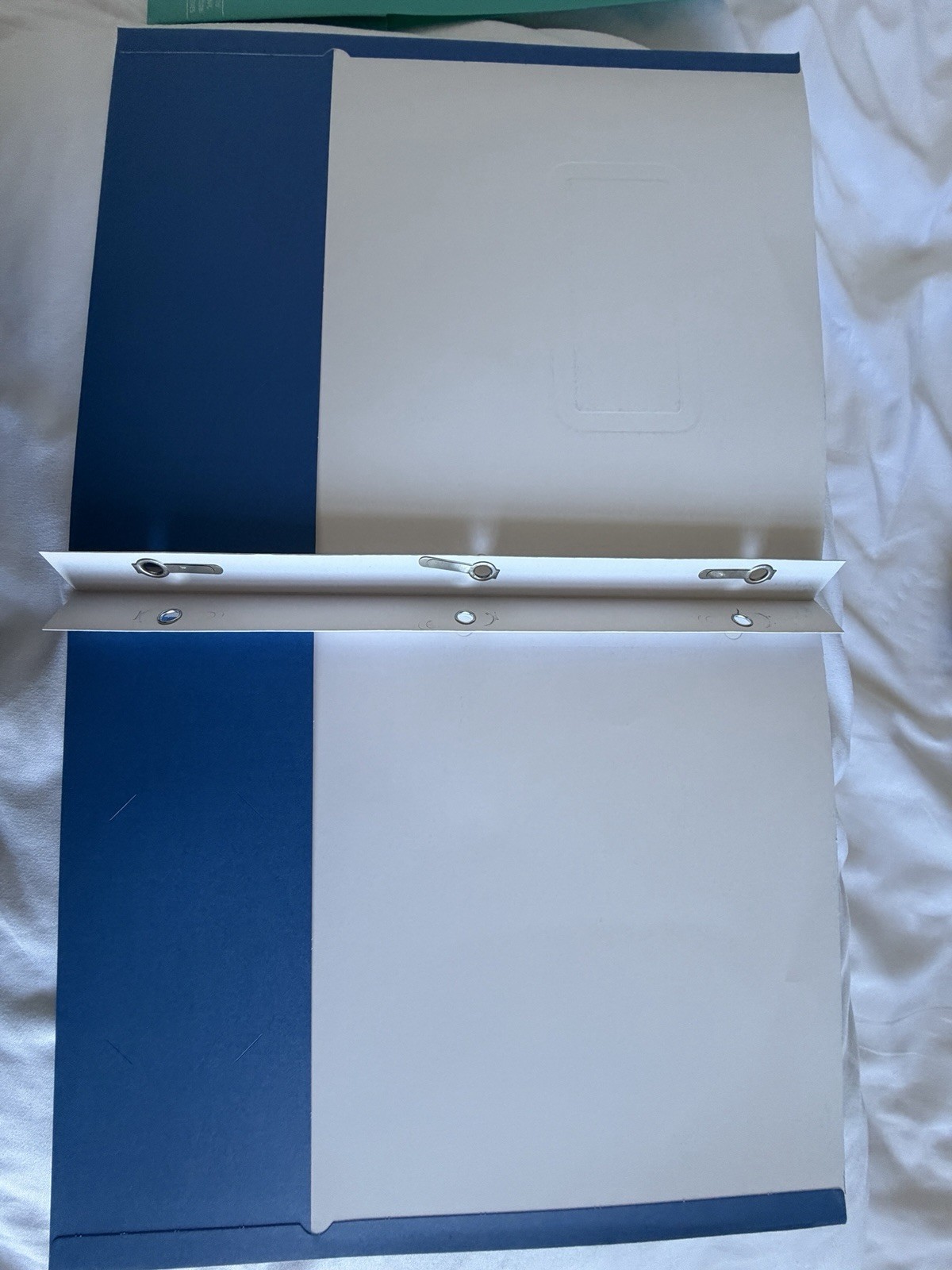 Blue/White Plastic Daily Use 3-Ring Binder, 1in Rings, 175 Sheet Capacity