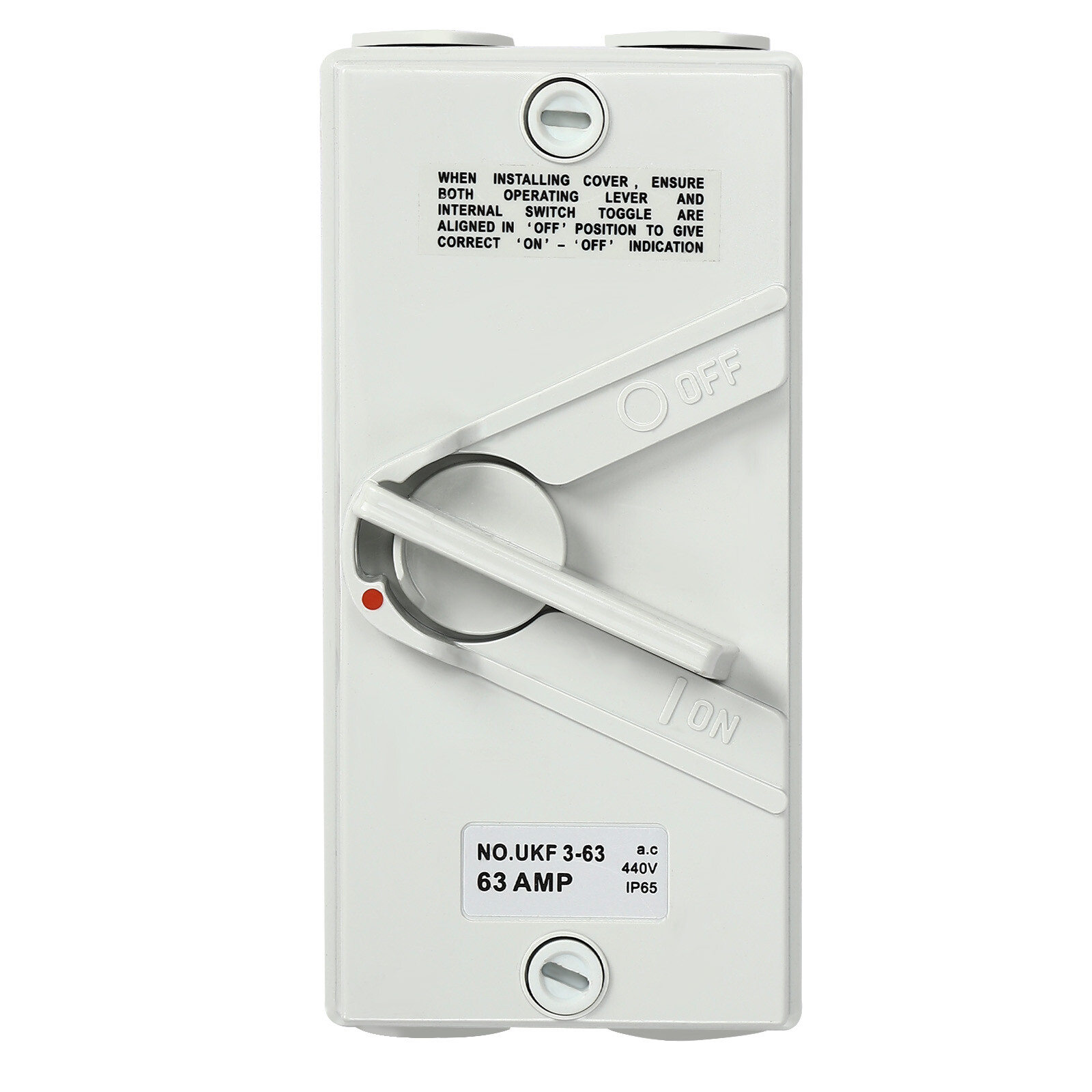 3-pole Waterproof Isolating Switch Three-phase Wall Mounted 63A 440V 3 Way USA