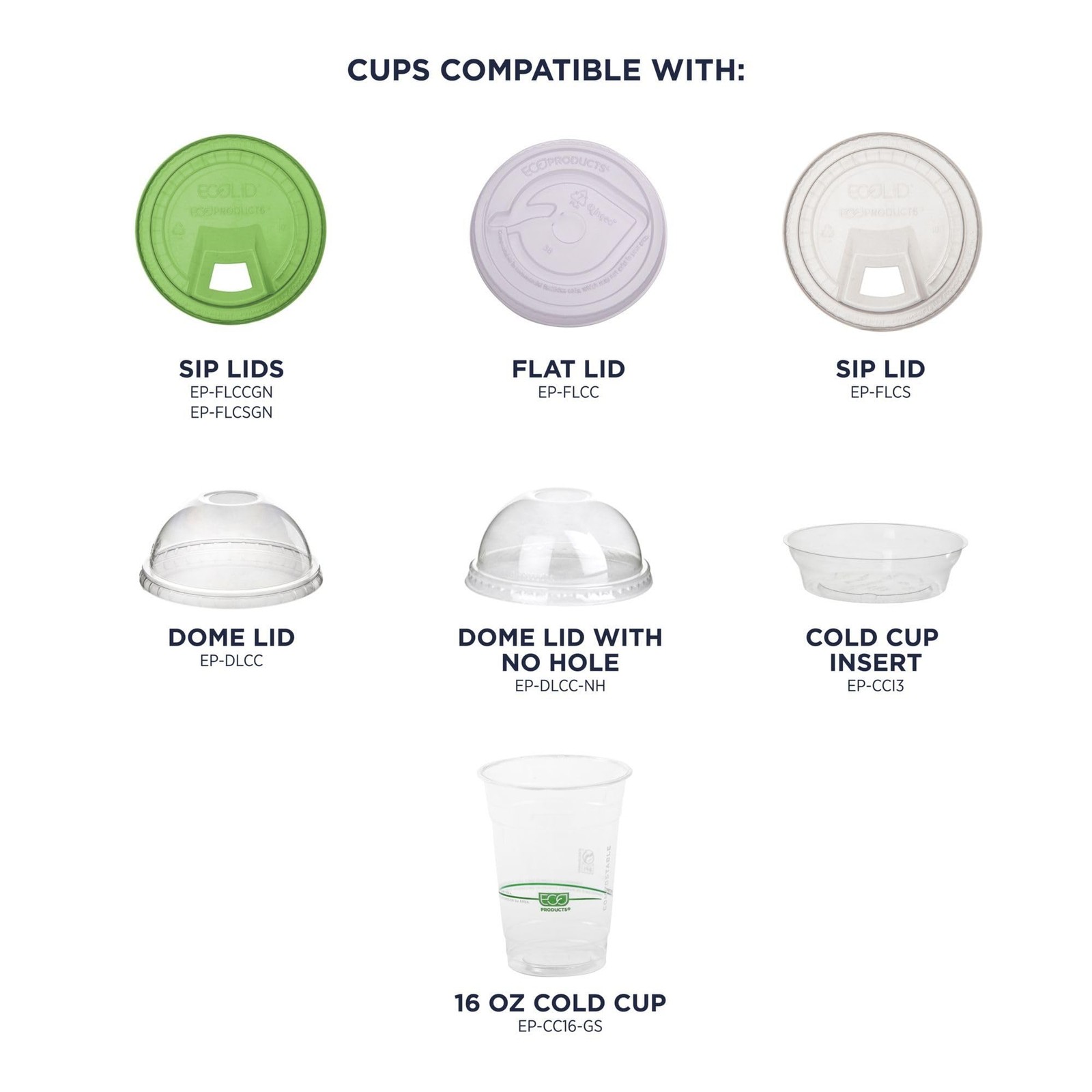 GreenStripe Clear Compostable 16oz PLA Plastic Cups, Case of 1000, Disposable…