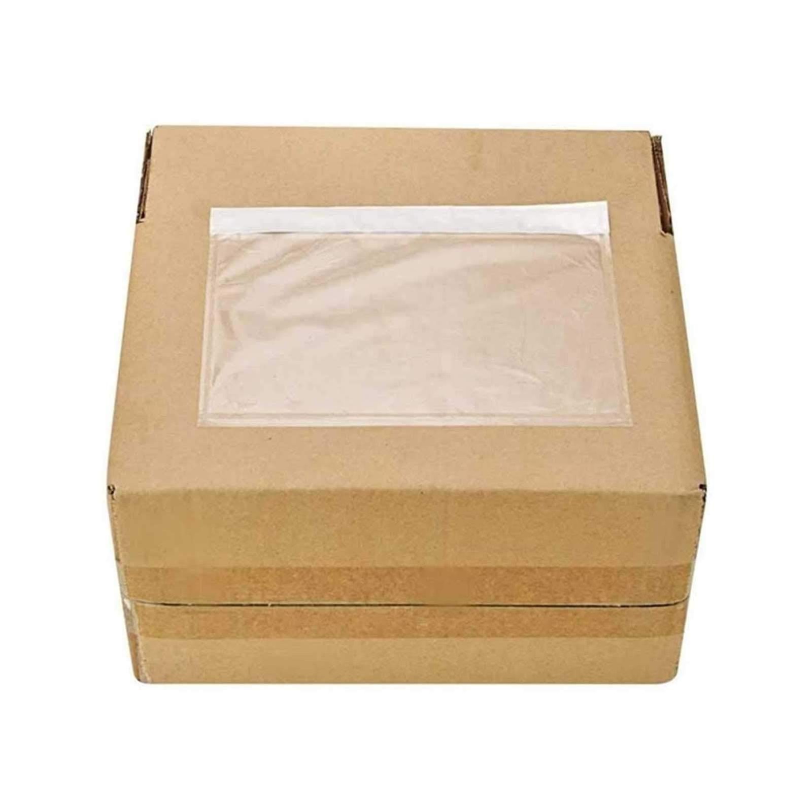 200 PCS 7.5×5.5 Inch Clear Adhesive Top Loading Packing List Label Pouches