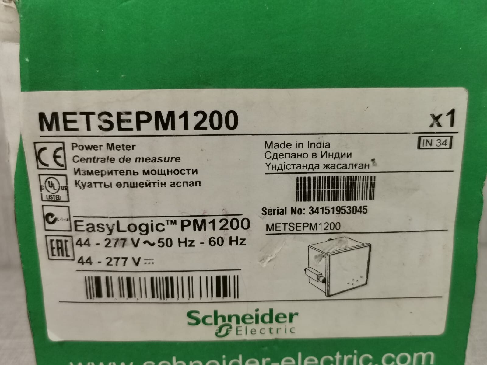 SCHNEIDER ELECTRIC EASYLOGIC PM1200 /METSEPM1200 POWER METER-SPOT ON THE SCREEN