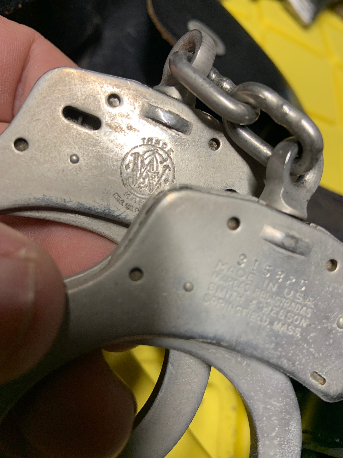 Police Duty Belt – Size 30 w/ Holsters & Cuffs- Bianchi- Safari-Boston #2 No Key