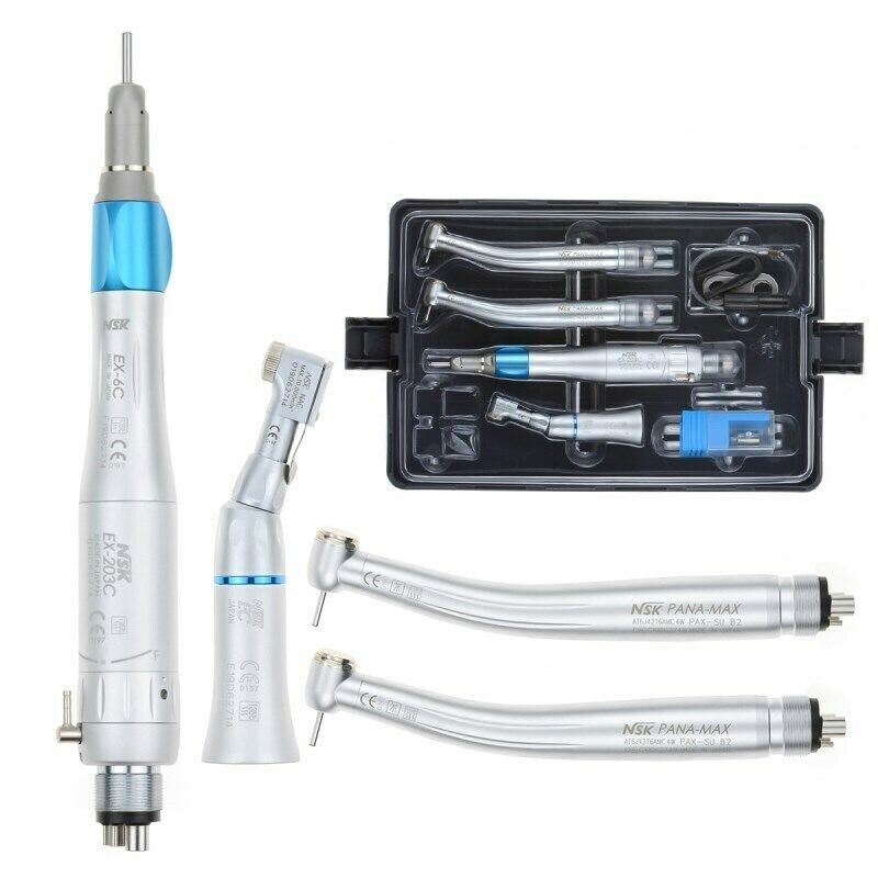 Portable Dental Unit w/ Air Compressor Curing Light Piezo Scaler 4H + Handpieces