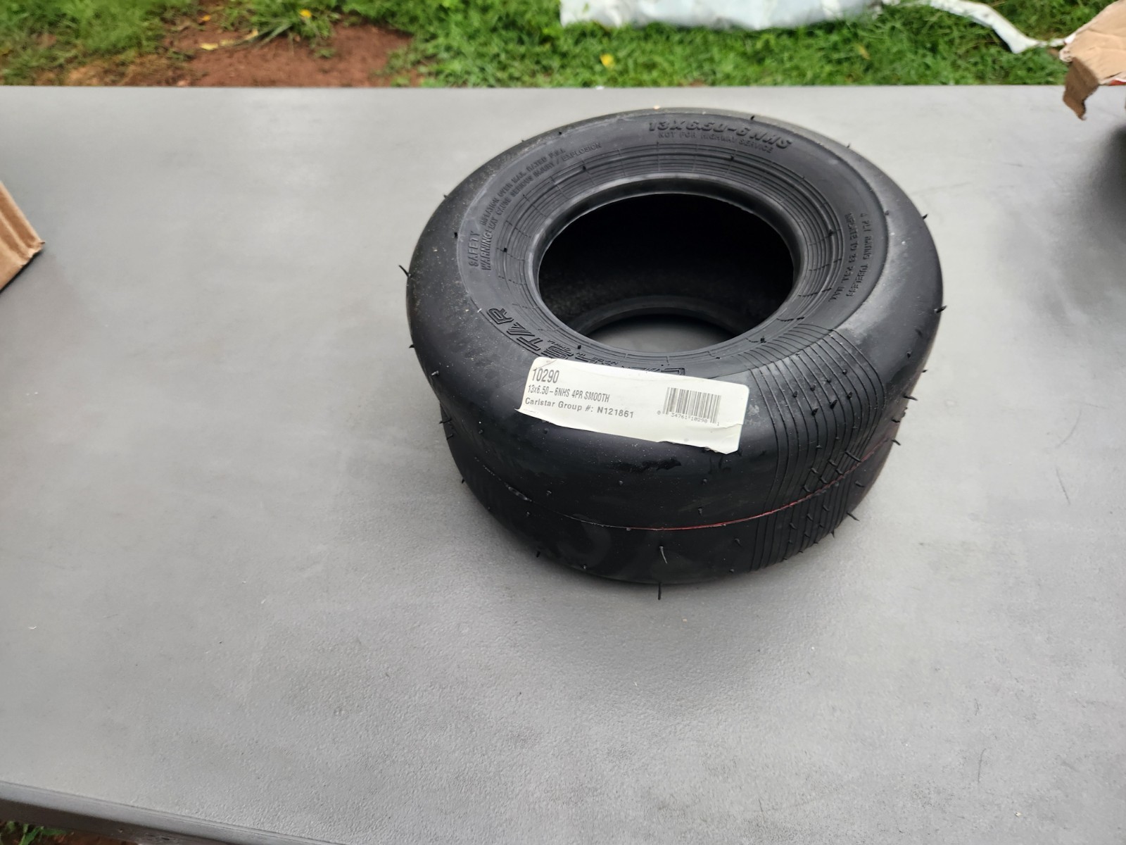 Carlstar 13×6.50-6NHS 4 PR Smooth Tread Tire