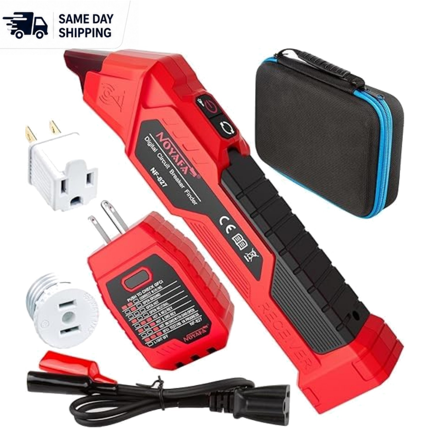 Effortless Circuit Breaker Identification Tool & GFCI Tester with Carrying Case