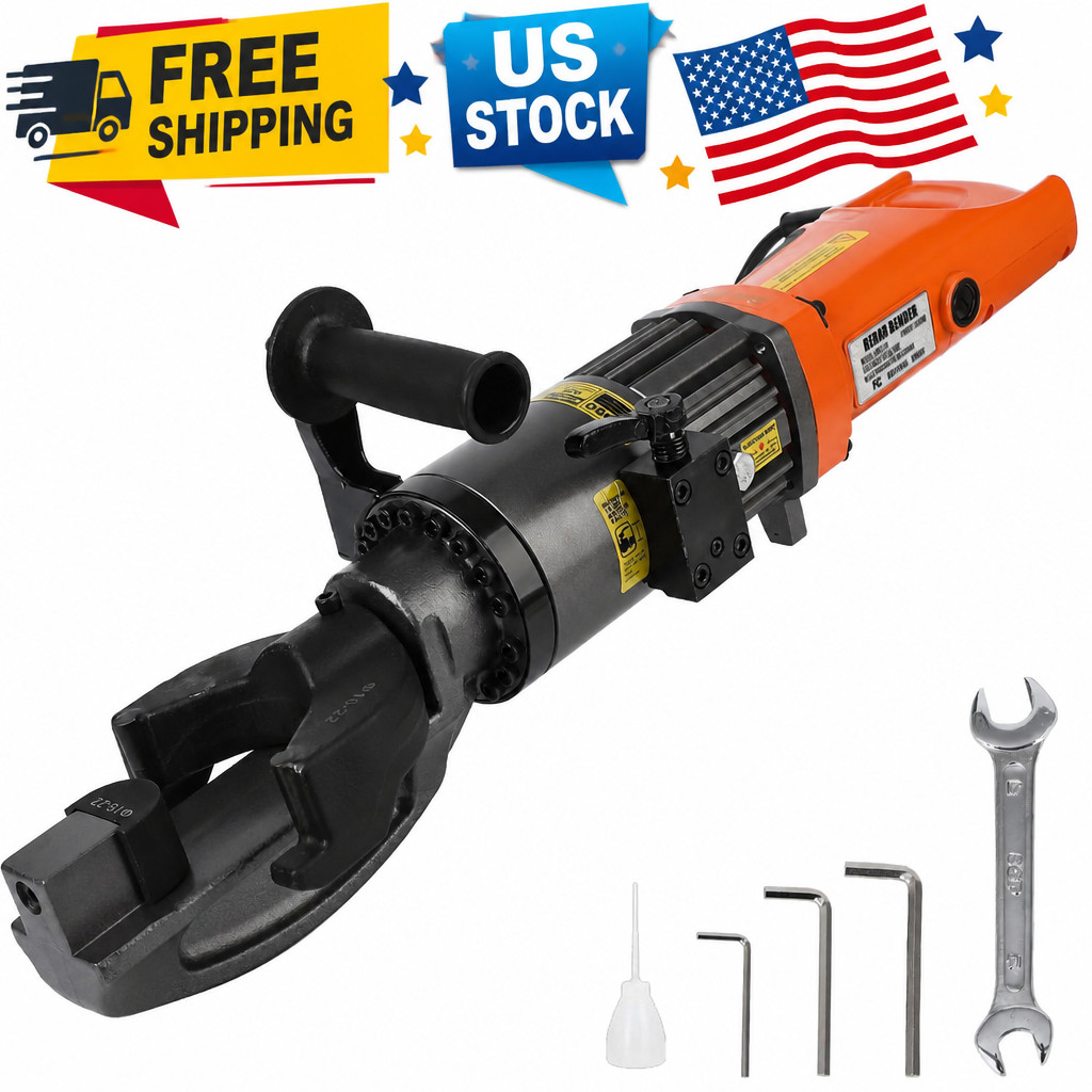 1200W Electric Hydraulic Rebar Bender Tool,110V, Bending up to 7/8 in #7 22 mm
