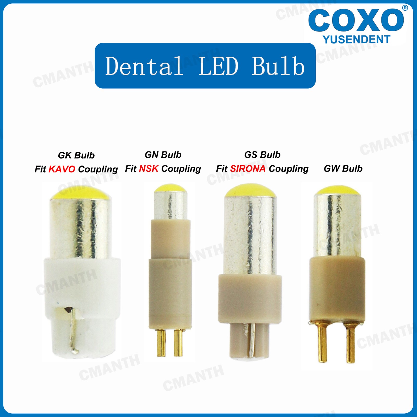 COXO Dental High Speed Handpiece Fiber Optic LED Coupler Bulb ForKAVO/NSK/Sirona