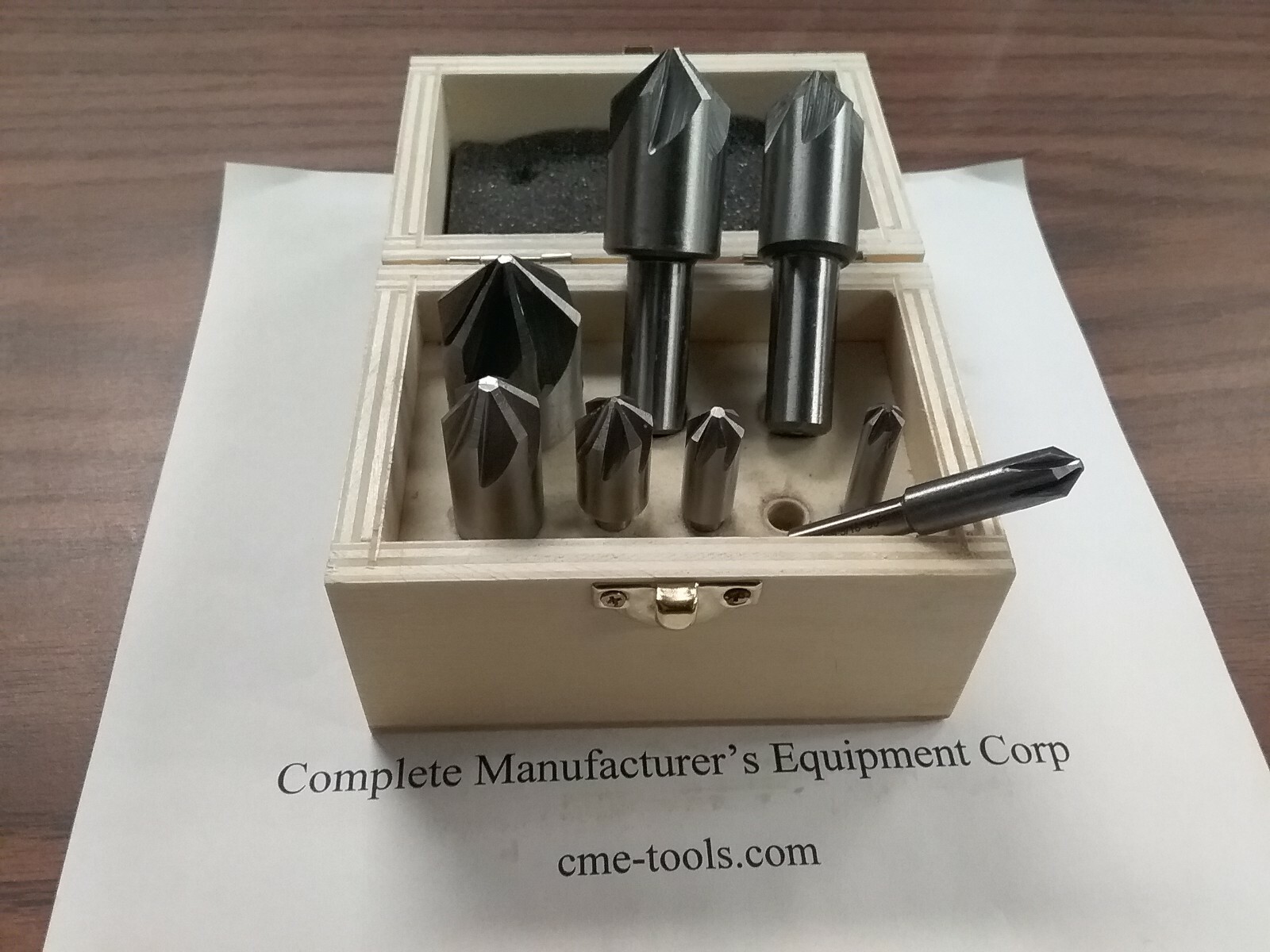 8pcs/set 6 Flute Counter Sinks, 82 degree, 1/4″ to 1″ # 540B-600-new